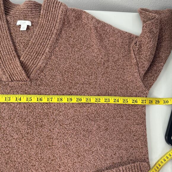 J. Jill Sweater Womens 2X Brown Heather V-Neck Tunic Oversized Pullover Knit - Picture 8 of 10